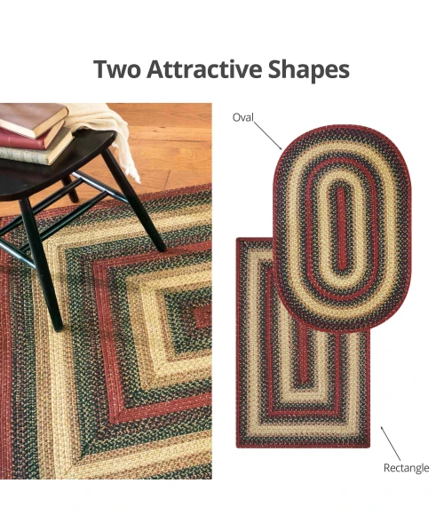 Homespice Decor Jute Braided Highland Multi 519795 22 in. X 72 in. Rect Rug