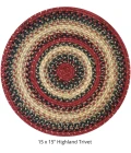 Homespice Decor Jute Braided Accessories Highland Multi 240045PS 15 in. Set of 2 Round Rug