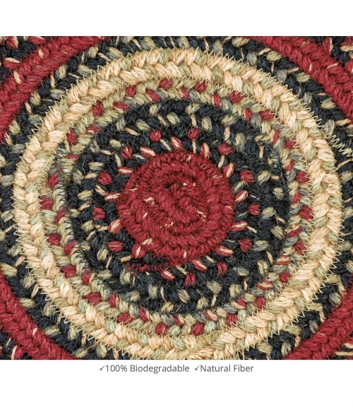 Homespice Decor Jute Braided Accessories Highland Multi 240045PS 15 in. Set of 2 Round Rug