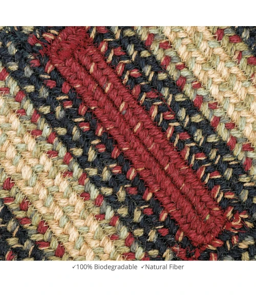 Homespice Decor Jute Braided Accessories Highland Multi 240077PS 13 in. X 19 in. Set of 4 Rect Rug