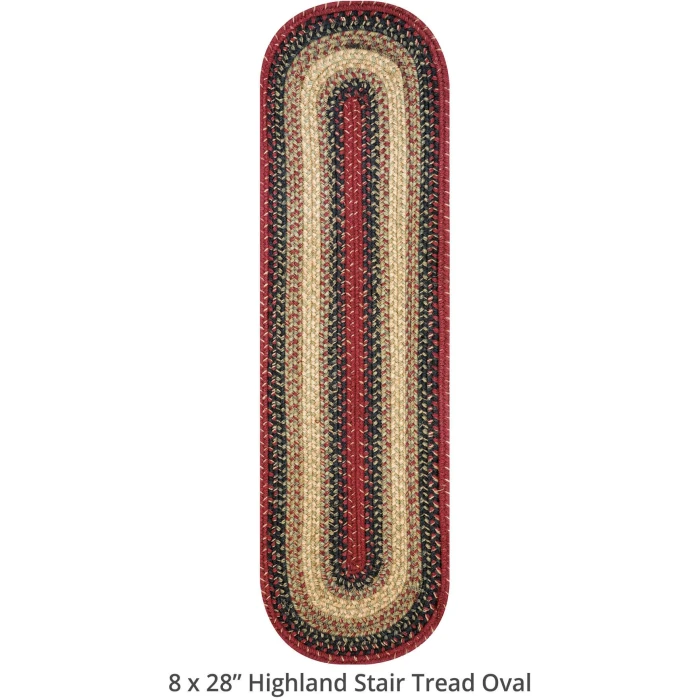 Homespice Decor Jute Braided Accessories Highland Multi 240137PS 8 in. X 28 in. Set of 13 Oval Rug