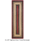 Homespice Decor Jute Braided Accessories Highland Multi 240121PS 8 in. X 28 in. Set of 2 Rect Rug