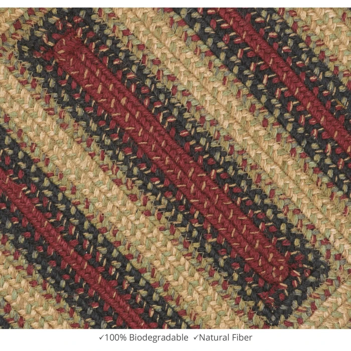 Homespice Decor Jute Braided Accessories Highland Multi 240121PS 8 in. X 28 in. Set of 2 Rect Rug
