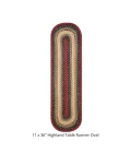 Homespice Decor Jute Braided Accessories Highland Multi 571793 11 in. X 36 in. Oval Rug