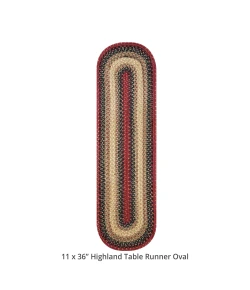 Homespice Decor Jute Braided Accessories Highland Multi 571793 11 in. X 36 in. Oval Rug