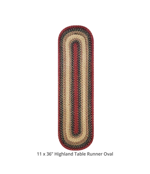 Homespice Decor Jute Braided Accessories Highland Multi 571793 11 in. X 36 in. Oval Rug