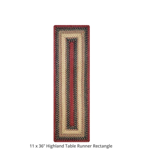 Homespice Decor Jute Braided Accessories Highland Multi 572790 11 in. X 36 in. Rect Rug