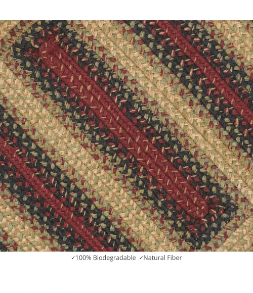 Homespice Decor Jute Braided Accessories Highland Multi 572790 11 in. X 36 in. Rect Rug