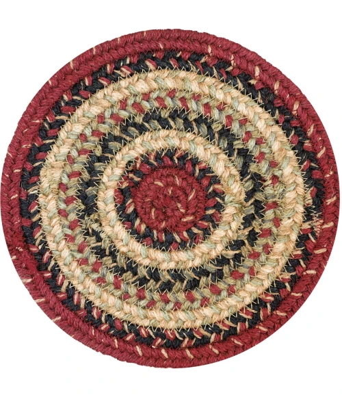 Homespice Decor Jute Braided Accessories Highland Multi 240029PS 8 in. Set of 3 Round Rug