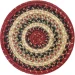 Homespice Decor Jute Braided Accessories Highland Multi 240029PS 8 in. Set of 3 Round Rug