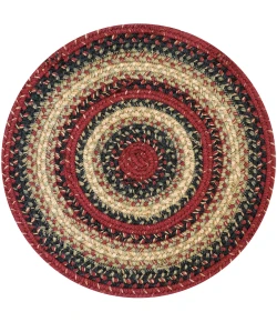 Homespice Decor Jute Braided Accessories Highland Multi 240045PS 15 in. Set of 2 Round Rug
