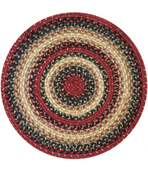 Homespice Decor Jute Braided Accessories Highland Multi 240045PS 15 in. Set of 2 Round Rug