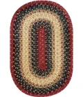 Homespice Decor Jute Braided Accessories Highland Multi 240061PS 13 in. X 19 in. Set of 4 Oval Rug