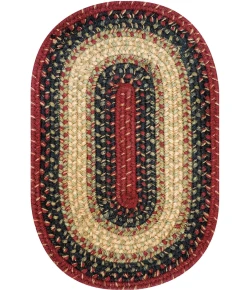 Homespice Decor Jute Braided Accessories Highland Multi 240061PS 13 in. X 19 in. Set of 4 Oval Rug