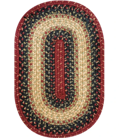 Homespice Decor Jute Braided Accessories Highland Multi 240061PS 13 in. X 19 in. Set of 4 Oval Rug