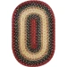 Homespice Decor Jute Braided Accessories Highland Multi 240061PS 13 in. X 19 in. Set of 4 Oval Rug