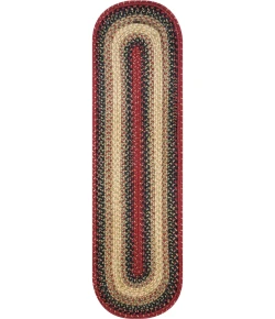Homespice Decor Jute Braided Accessories Highland Multi 240137PS 8 in. X 28 in. Set of 13 Oval Rug