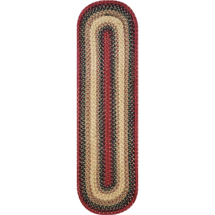 Homespice Decor Jute Braided Accessories Highland Multi 240137PS 8 in. X 28 in. Set of 13 Oval Rug