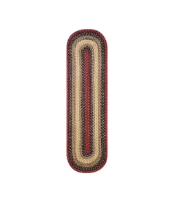 Homespice Decor Jute Braided Accessories Highland Multi 571793 11 in. X 36 in. Oval Rug