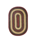 Homespice Decor Jute Braided Highland Multi 501790 20 in. X 30 in. Oval Rug