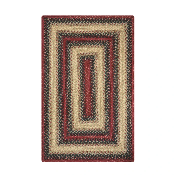 Homespice Decor Jute Braided Highland Multi 511799 20 in. X 30 in. Rect Rug