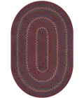 Homespice Decor Jute Braided Rug Burgundy & Navy Blue Jamestown 27in. x 45in. Oval Rug