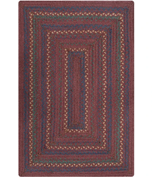 Homespice Decor Jute Braided Rug Burgundy & Navy Blue Jamestown 6ft. x 9ft. Rect. Rug