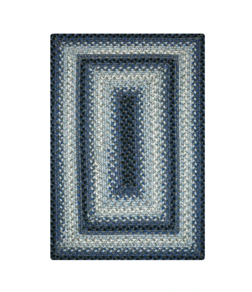 Homespice Decor Ultra Durable Braided Juniper Blue 313225 4 ft. X 6 ft. Rect Rug