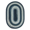 Homespice Decor Ultra Durable Braided Juniper Blue 321220 20 in. X 30 in. Oval Rug