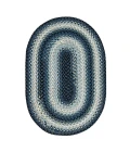 Homespice Decor Ultra Durable Braided Juniper Blue 300225 27 in. X 45 in. Oval Rug