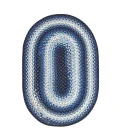 Homespice Decor Ultra Durable Braided Juniper Blue 305220 6 ft. X 9 ft. Oval Rug