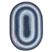 Homespice Decor Ultra Durable Braided Juniper Blue 303226 4 ft. X 6 ft. Oval Rug