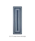 Homespice Decor Ultra Durable Braided Juniper Blue 329226 22 in. X 72 in. Rect Rug