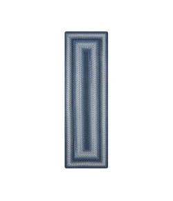 Homespice Decor Ultra Durable Braided Juniper Blue 329226 22 in. X 72 in. Rect Rug