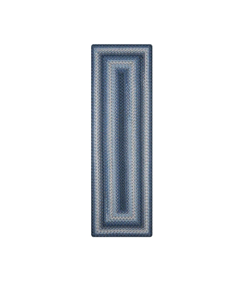 Homespice Decor Ultra Durable Braided Juniper Blue 329226 22 in. X 72 in. Rect Rug