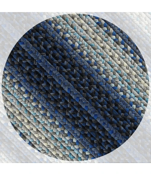 Homespice Decor Ultra Durable Braided Juniper Blue 329226 22 in. X 72 in. Rect Rug