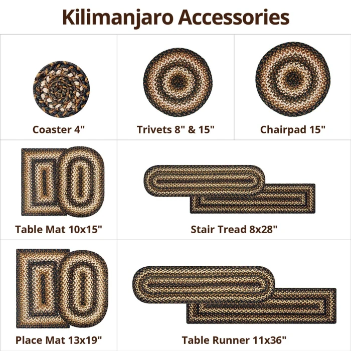 Homespice Decor Jute Braided Kilimanjaro Black 503213 4 ft. X 6 ft. Oval Rug