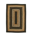 Homespice Decor Jute Braided Kilimanjaro Black 511218 20 in. X 30 in. Rect Rug