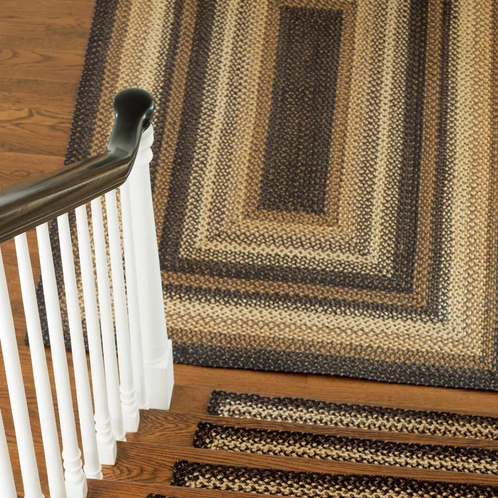 Homespice Decor Jute Braided Kilimanjaro Black 511218 20 in. X 30 in. Rect Rug