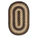 Homespice Decor Jute Braided Kilimanjaro Black 502216 27 in. X 45 in. Oval Rug