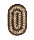 Homespice Decor Jute Braided Kilimanjaro Black 503213 4 ft. X 6 ft. Oval Rug