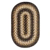 Homespice Decor Jute Braided Kilimanjaro Black 504210 5 ft. X 8 ft. Oval Rug