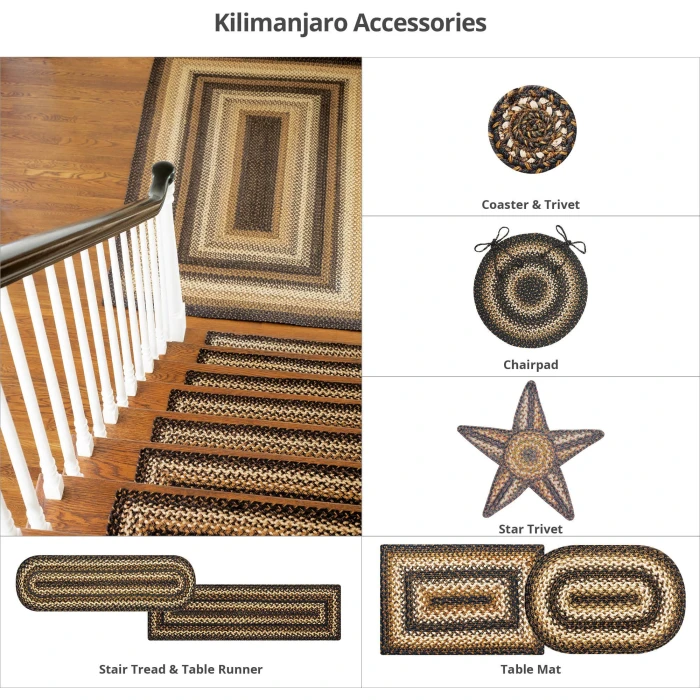 Homespice Decor Jute Braided Kilimanjaro Black 510211 2 ft. X 3 ft. Rect Rug