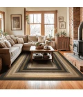 Homespice Decor Jute Braided Rug Black Kilimanjaro 10in. x 10in. Rect. Rug
