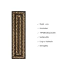 Homespice Decor Jute Braided Accessories Kilimanjaro Black 572219 11 in. X 36 in. Rect Rug