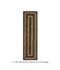 Homespice Decor Jute Braided Accessories Kilimanjaro Black 572219 11 in. X 36 in. Rect Rug
