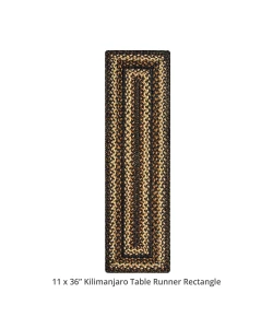 Homespice Decor Jute Braided Accessories Kilimanjaro Black 572219 11 in. X 36 in. Rect Rug