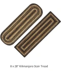 Homespice Decor Jute Braided Accessories Kilimanjaro Black 240130PS 8 in. X 28 in. Set of 13 Oval Rug