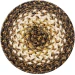 Homespice Decor Jute Braided Accessories Kilimanjaro Black 240022PS 8 in. Set of 3 Round Rug