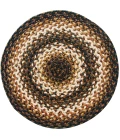Homespice Decor Jute Braided Accessories Kilimanjaro Black 240040PS 15 in. Set of 2 Round Rug